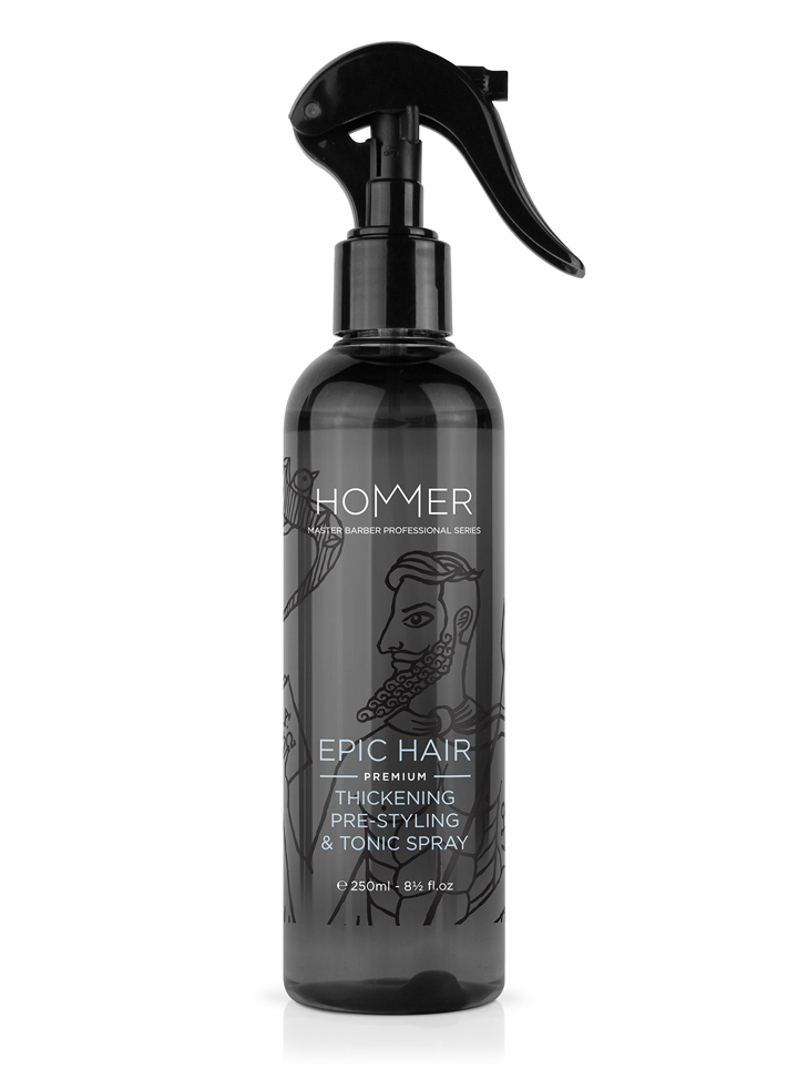 HOMMER 3-in-1 HAIR THICKENING, PRE-STYLING & TONIC SPRAY 250 ML | HOMMER  MAN & GROOMING